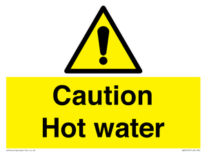 Caution Hot water